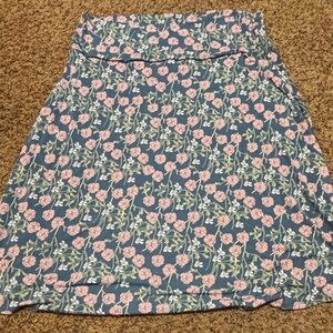 💐2/$25 💐 LuLaRoe Plus Size Blue and Pink Floral Azure Skirt